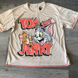 Tom and Jerry Vintage Burnout Sleepwear Top Size M